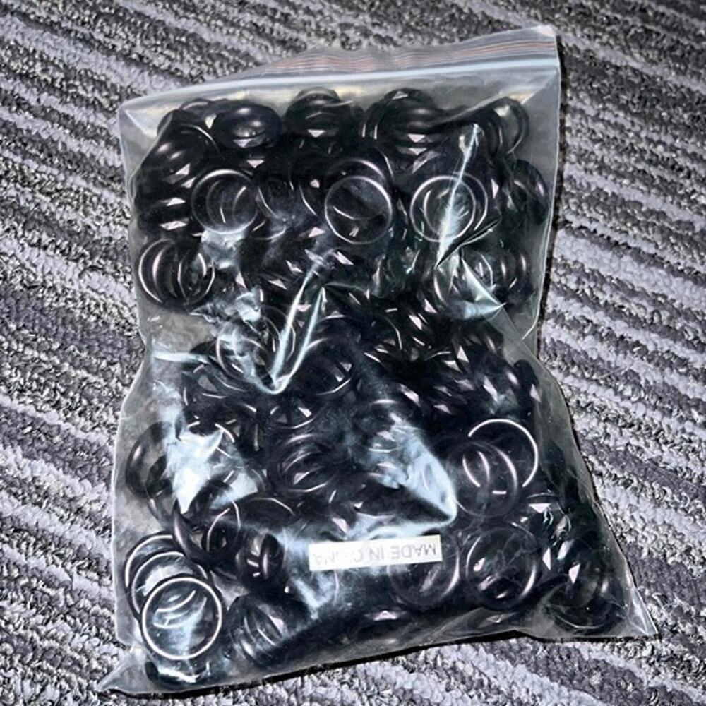Black metallic plastic circles for jewelry, crafting and art projects